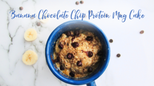 Banana Chocolate Chip Protein Mug Cake
